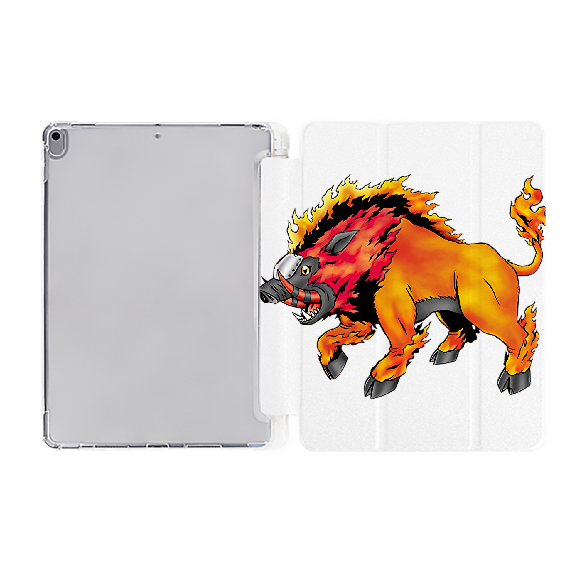 （画像用） Digimon デジタルモンスター/デジモン IPad ケース ペン収納付き 三つ折りスタンド PUレザー×シリコン 対応機種9.5/10.5/10.9インチ